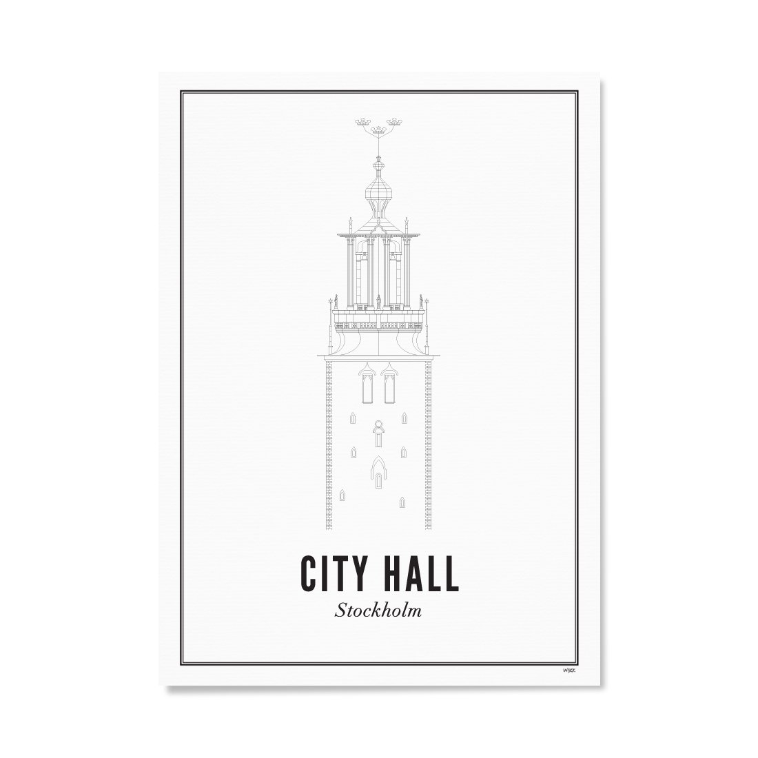 Affiches de Stockholm - Hôtel de Ville | WIJCK.